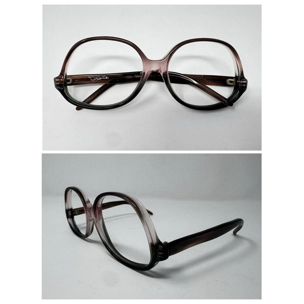 Victory USA Vintage 70s Womens Eyeglass Frames Pink Brown Fade 52-12-135